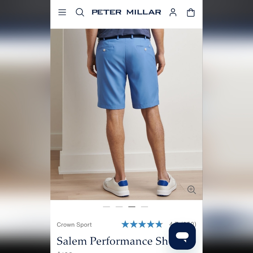 Peter Millar Powder Blue Shorts Size 35 - Picture 4 of 12